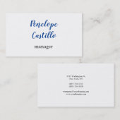 Professioneel, eenvoudig handgeschreven visitekaartje (Voorkant / Achterkant)