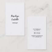 Professioneel, eenvoudig handgeschreven visitekaartje (Voorkant / Achterkant)