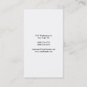 Professioneel, eenvoudig handgeschreven visitekaartje (Achterkant)