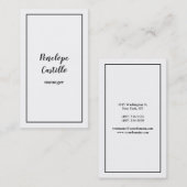 Professioneel, eenvoudig handgeschreven visitekaartje (Voorkant / Achterkant)