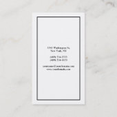 Professioneel, eenvoudig handgeschreven visitekaartje (Achterkant)