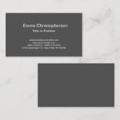 Professioneel Eenvoudig in modern, stijlvol grijs Visitekaartje (Voorkant / Achterkant)