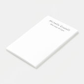 Professioneel Eenvoudig Klassiek Zwart Wit Naam Post-it® Notes (Schuin)
