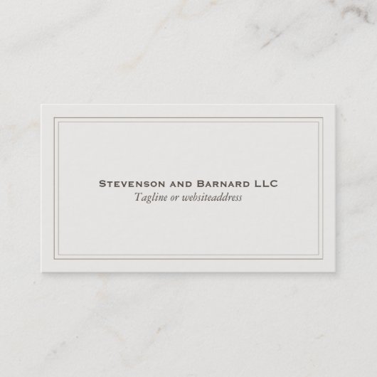 Professioneel, eenvoudig laagje licht beige visitekaartje (Voorkant)