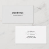 Professioneel, eenvoudig licht grijs minimalistisc visitekaartje