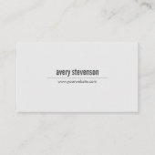 Professioneel, eenvoudig licht grijs minimalistisc visitekaartje (Voorkant)