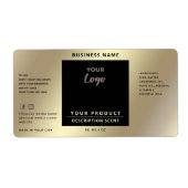 Professioneel, eenvoudig logo goudproduct etiket (Voorkant)