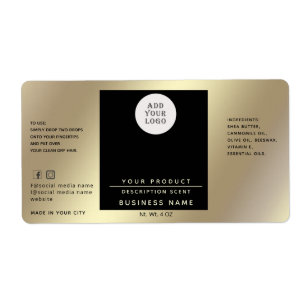 Professioneel, eenvoudig logo goudproduct etiket