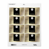 Professioneel, eenvoudig logo goudproduct etiket (Full Sheet)
