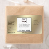 Professioneel, eenvoudig logo goudproduct etiket (Insitu)