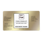 Professioneel, eenvoudig logo goudproduct etiket (Voorkant)