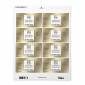 Professioneel, eenvoudig logo goudproduct etiket (Full Sheet)