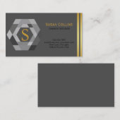 Professioneel, eenvoudig Logo Hexagon Visitekaartje (Voorkant / Achterkant)