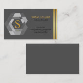 Professioneel, eenvoudig Logo Hexagon Visitekaartje (Voorkant / Achterkant)