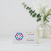 Professioneel, eenvoudig Logo Hexagon Visitekaartje (Staand voorkant)