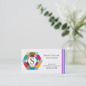 Professioneel, eenvoudig Logo Hexagon Visitekaartje (Staand voorkant)