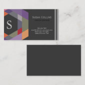 Professioneel, eenvoudig Logo monogram Visitekaartje (Voorkant / Achterkant)