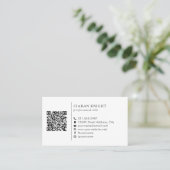 Professioneel Eenvoudig Logo QR Code Visitekaartje (Staand voorkant)
