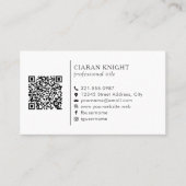 Professioneel Eenvoudig Logo QR Code Visitekaartje (Voorkant)