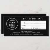 Professioneel Eenvoudig Logo Winkel Gift Certifica (Voorkant / Achterkant)