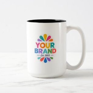 Professioneel Eenvoudig Logo Zakelijke Promotie Tweekleurige Koffiemok