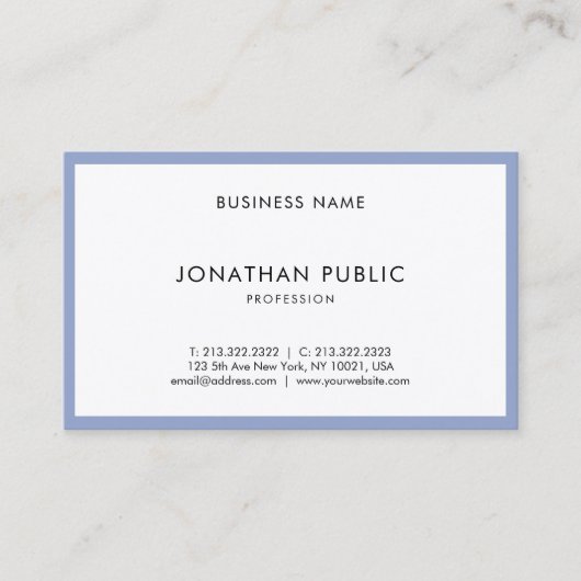 Professioneel, eenvoudig, maar ook levendig visitekaartje (Voorkant)