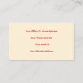 Professioneel Eenvoudig Minimaal Oranje Ivoor Off  Visitekaartje (Achterkant)