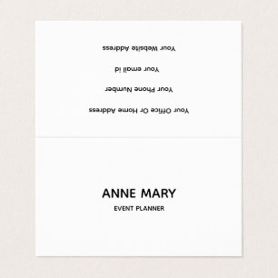 Professioneel Eenvoudig Minimaal Zwart Wit Modern Visitekaartje