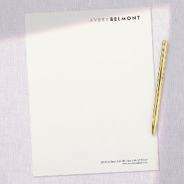 Professioneel, eenvoudig minimalistisch briefhoofd