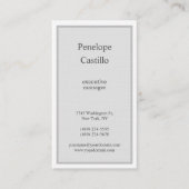 Professioneel, eenvoudig minimalistisch grijs wit visitekaartje (Voorkant)