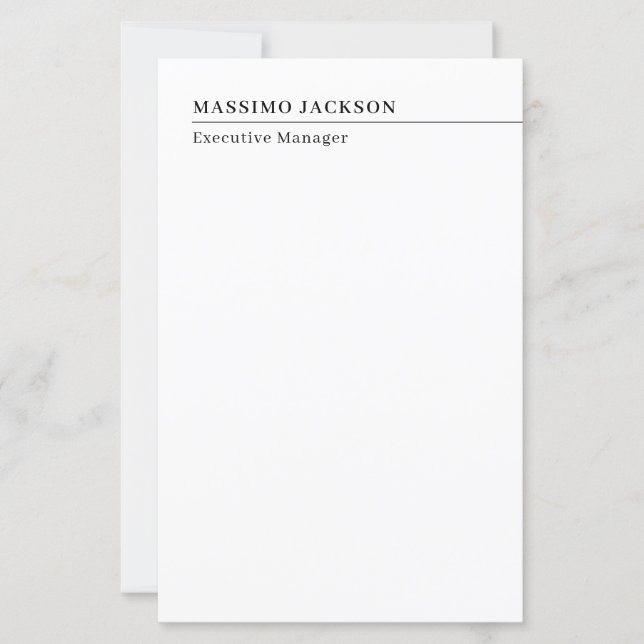 Professioneel eenvoudig minimalistisch modern naam (Voorkant)