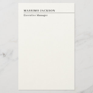 Professioneel eenvoudig minimalistisch modern naam briefpapier