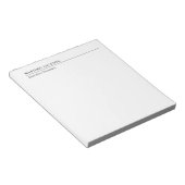 Professioneel eenvoudig minimalistisch modern naam notitieblok (Schuin)
