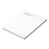 Professioneel eenvoudig minimalistisch modern naam notitieblok (Linkerzijde)