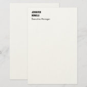 Professioneel eenvoudig minimalistisch modern tren briefpapier (Voorkant / Achterkant)