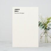 Professioneel eenvoudig minimalistisch modern tren briefpapier (Staand voorkant)