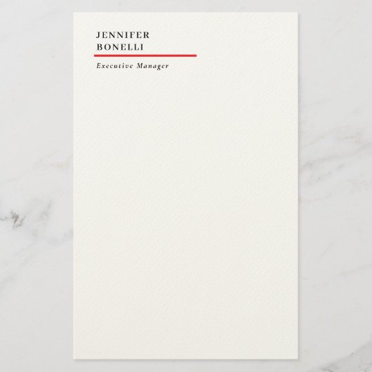 Professioneel eenvoudig minimalistisch modern tren briefpapier (Voorkant)
