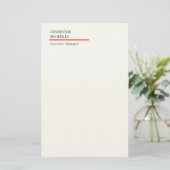 Professioneel eenvoudig minimalistisch modern tren briefpapier (Staand voorkant)