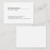 Professioneel eenvoudig minimalistisch modern visitekaartje (Voorkant / Achterkant)