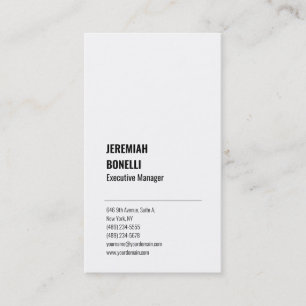 Professioneel eenvoudig minimalistisch modern visitekaartje