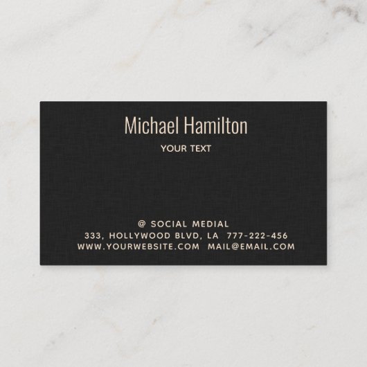 Professioneel eenvoudig minimalistisch onroerend g visitekaartje (Achterkant)