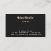 Professioneel eenvoudig minimalistisch onroerend g visitekaartje (Achterkant)