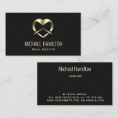 Professioneel eenvoudig minimalistisch onroerend g visitekaartje (Voorkant / Achterkant)
