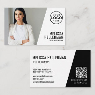 Professioneel Eenvoudig Minimalistisch QR-code Fot Visitekaartje