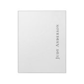 Professioneel Eenvoudig Modern Eerbiedig Uw Naam Notitieblok (Linkerzijde)