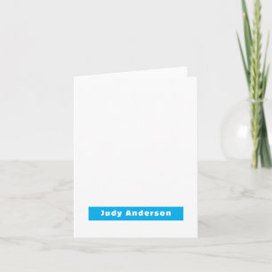 Professioneel Eenvoudig Modern Eerlijk Naam Blauw Notitiekaartje