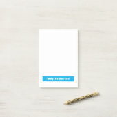Professioneel Eenvoudig Modern Eerlijk Naam Blauw Post-it® Notes (Op bureau)