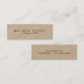 Professioneel, eenvoudig, modern Kraft-papier Mini Visitekaartje (Voorkant / Achterkant)