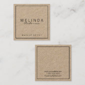 Professioneel, eenvoudig, modern Kraft-papier Vierkante Visitekaartje (Voorkant / Achterkant)