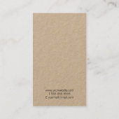 Professioneel eenvoudig modern Kraft-papier Visitekaartje (Achterkant)